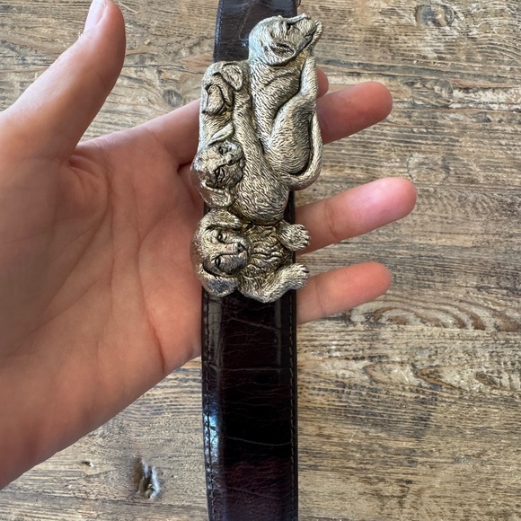 Vintage Wathne Puppies Belt with brown croc belt size 30 - Picture 5 of 9